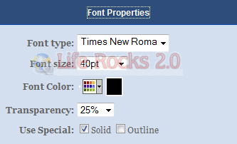 Font customizations