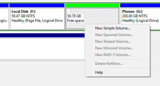 Partition Hard Disk in Windows 10