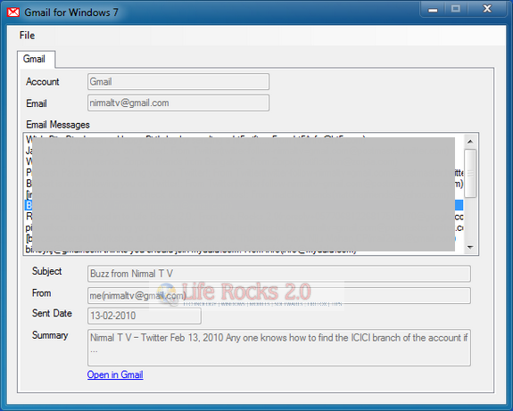 Gmail for Windows 7