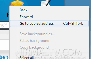 Go to copied Address