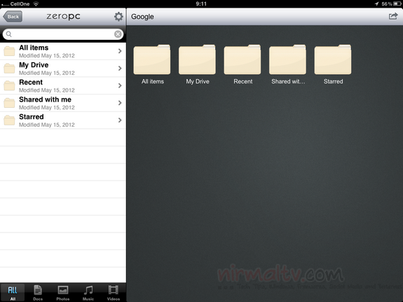 Google Drive iPad