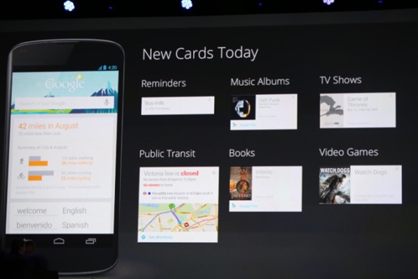 Google Now cards