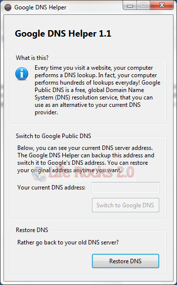 Google DNS Helper