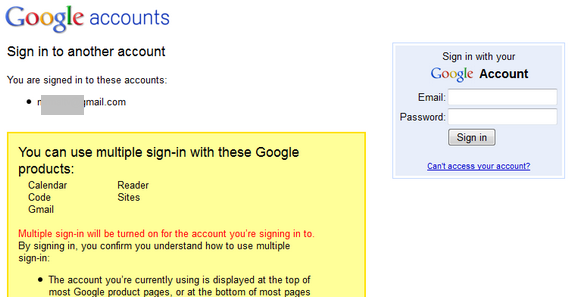 Google Second account login