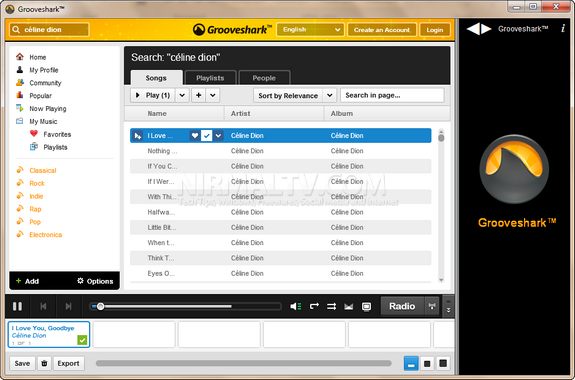 Grooveshark desktop player