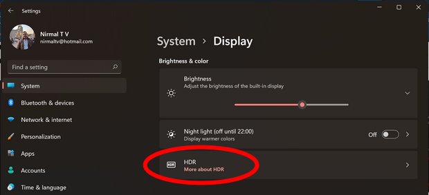 Enable HDR on Windows 11