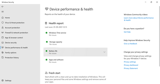 Check the Health of Windows Laptop