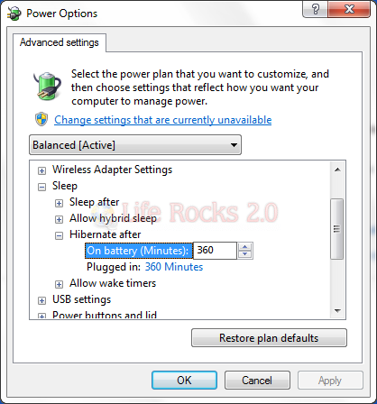 how to change sleep time in windows 7