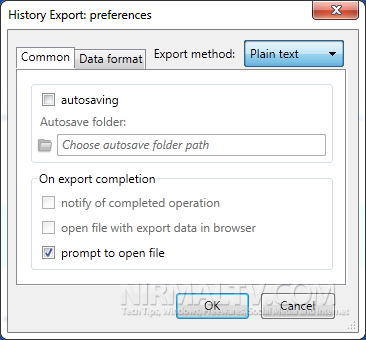 History export