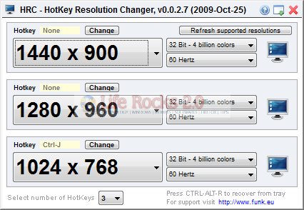 HotKey Screen Resolution Changer
