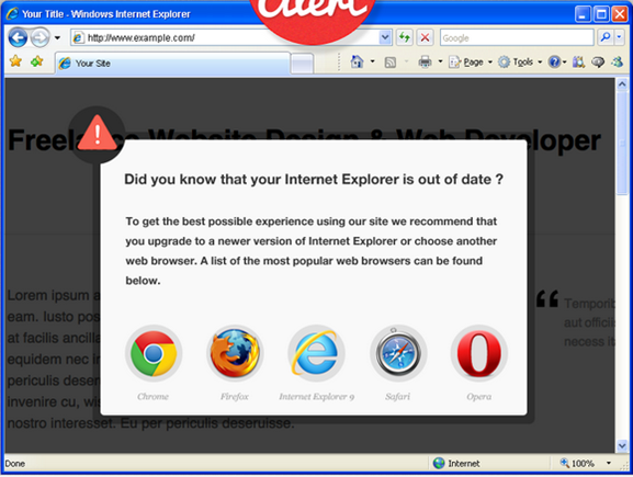 IE Alert