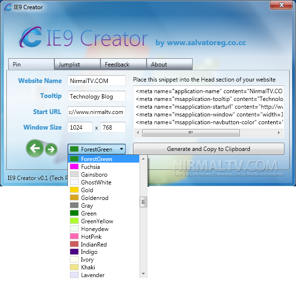 IE9 Creator