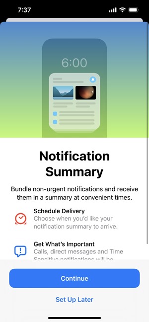 Notification Summary in iOS15