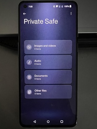 Private Safe in OnePlus OxygenOS 12