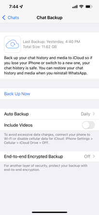 Enable End-to-End Encrypted Chat Backups in WhatsApp