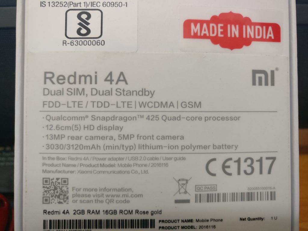 Xiaomi Redmi 4A