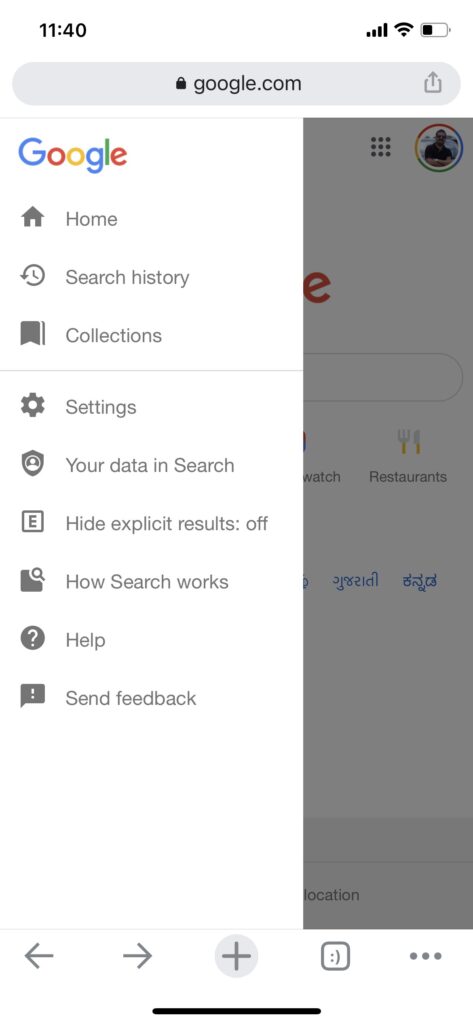 Enable Dark Theme on Google Search