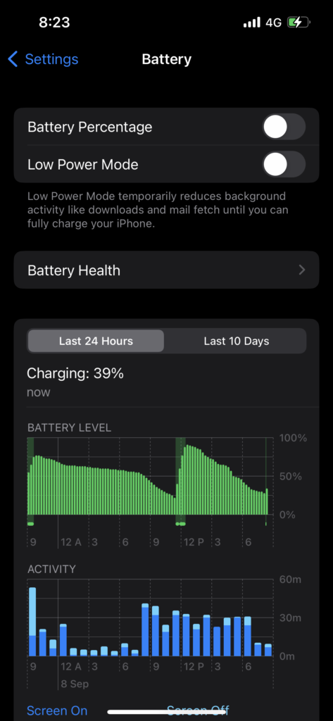 Enable Battery Percentage in iOS16