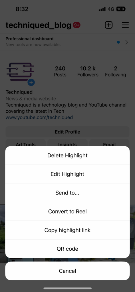 Convert Instagram Stories into Reel