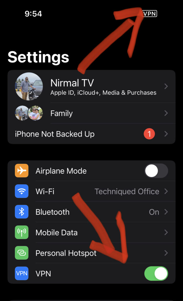 Enable a VPN on iPhone