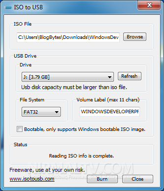 ISO to USB