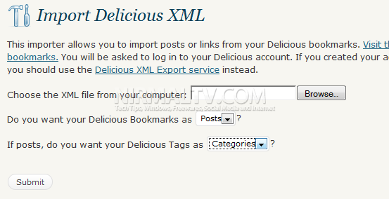 Import Bookmarks