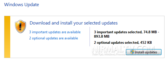 Install updates