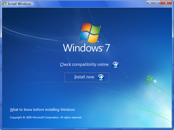Install Windows 7