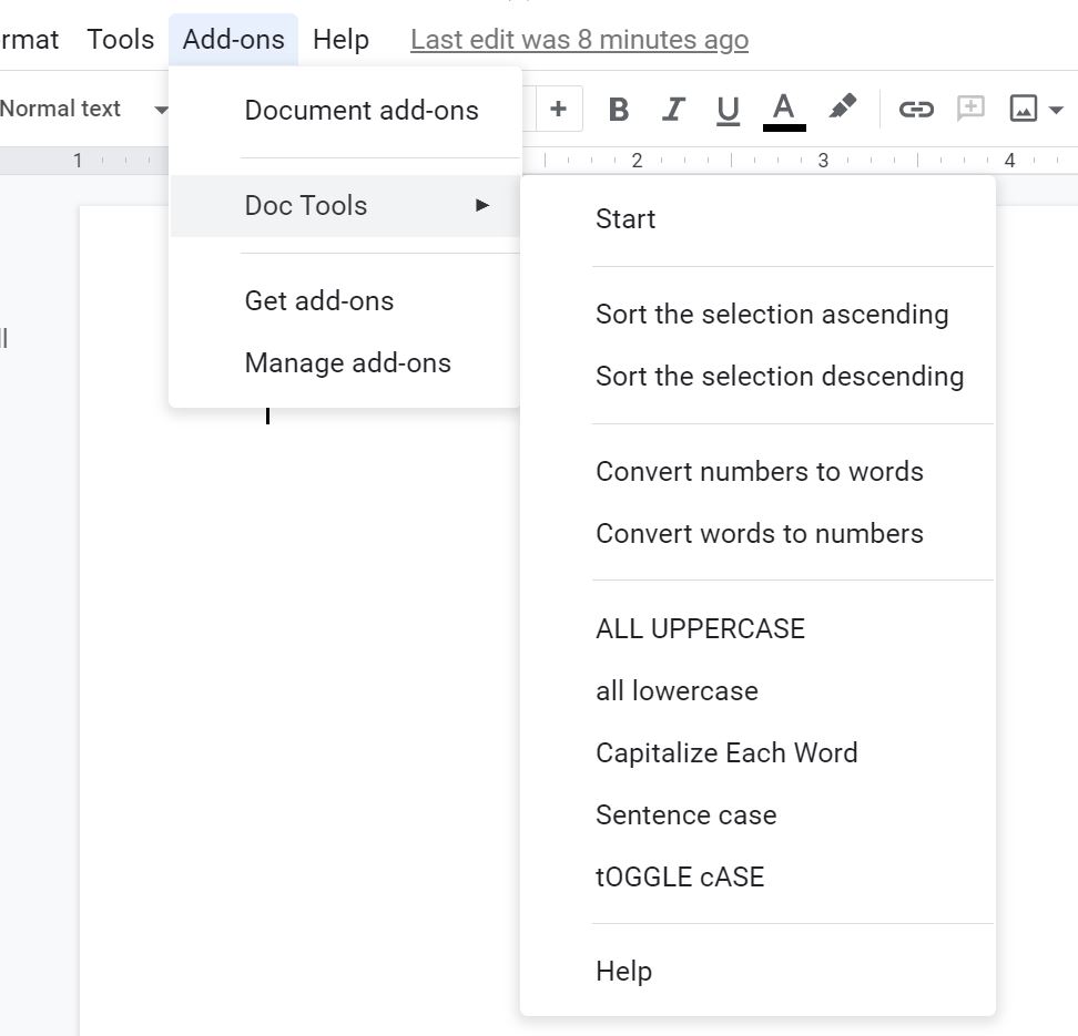 Install Add-ons in Google Docs