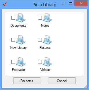 Library pin