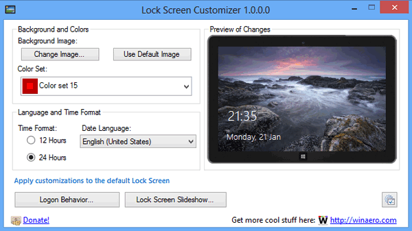 Lock screen customizer