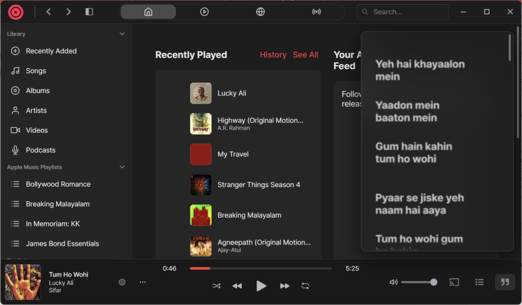 Apple Music app for Windows 11