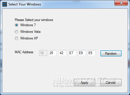 how to change mac address windows 7