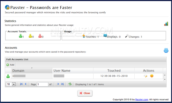 Manage Passwords