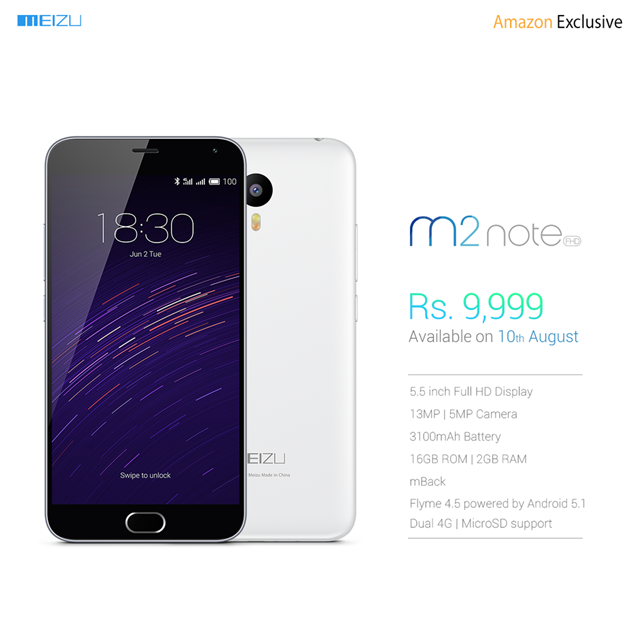 Meizu M2 note india