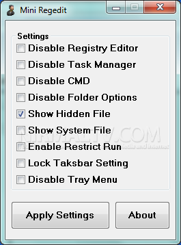 Mini Regedit