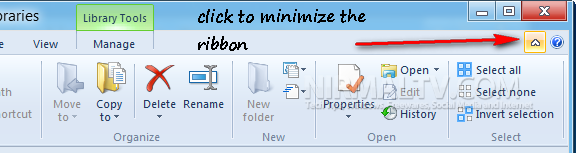 Minimize Ribbon