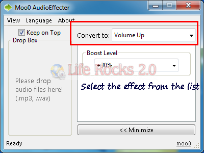 Moo0 Audio Effecter settings