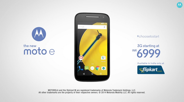 Moto E price in India