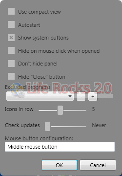 Mouse Extender settings