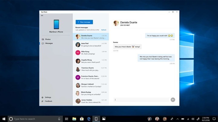 My phone app windows 10