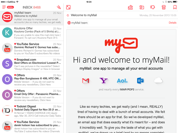 myMail- A Beautiful Email App for Android and iOS