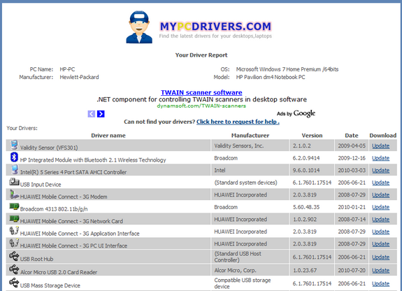 MyPCDrivers Reports