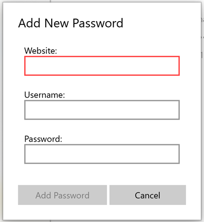 New passwords