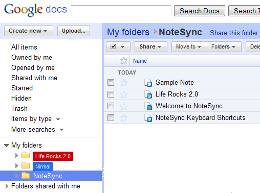 Notes synced by NoteSync