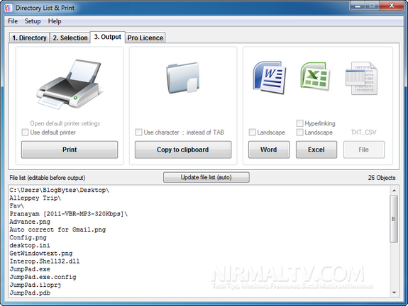 Directory List & Print 4.27 instal the last version for windows