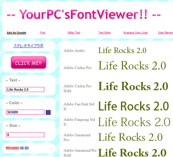PC Font Viewer
