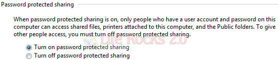 Password protected sharing