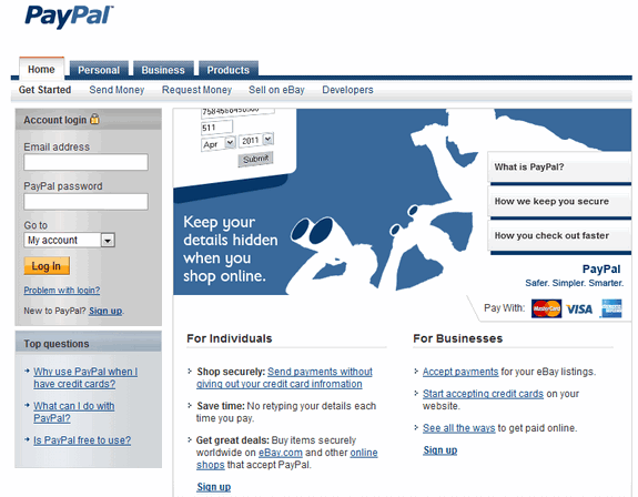 paypal ppp application login