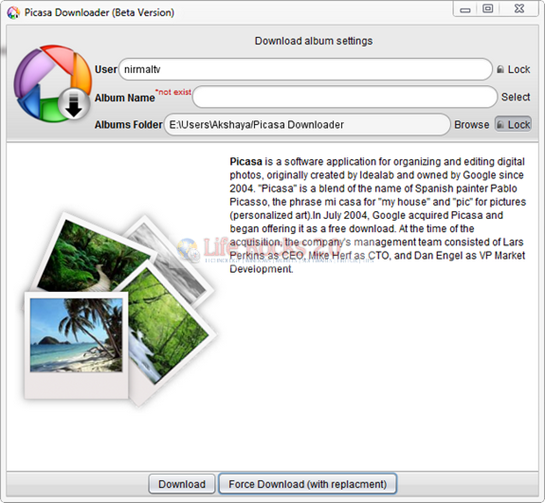 Picasa Album Downloader